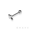 GOTHIC CROSS 316L SURGICAL STEEL TONGUE BARBELL